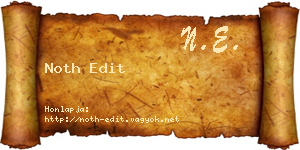 Noth Edit névjegykártya